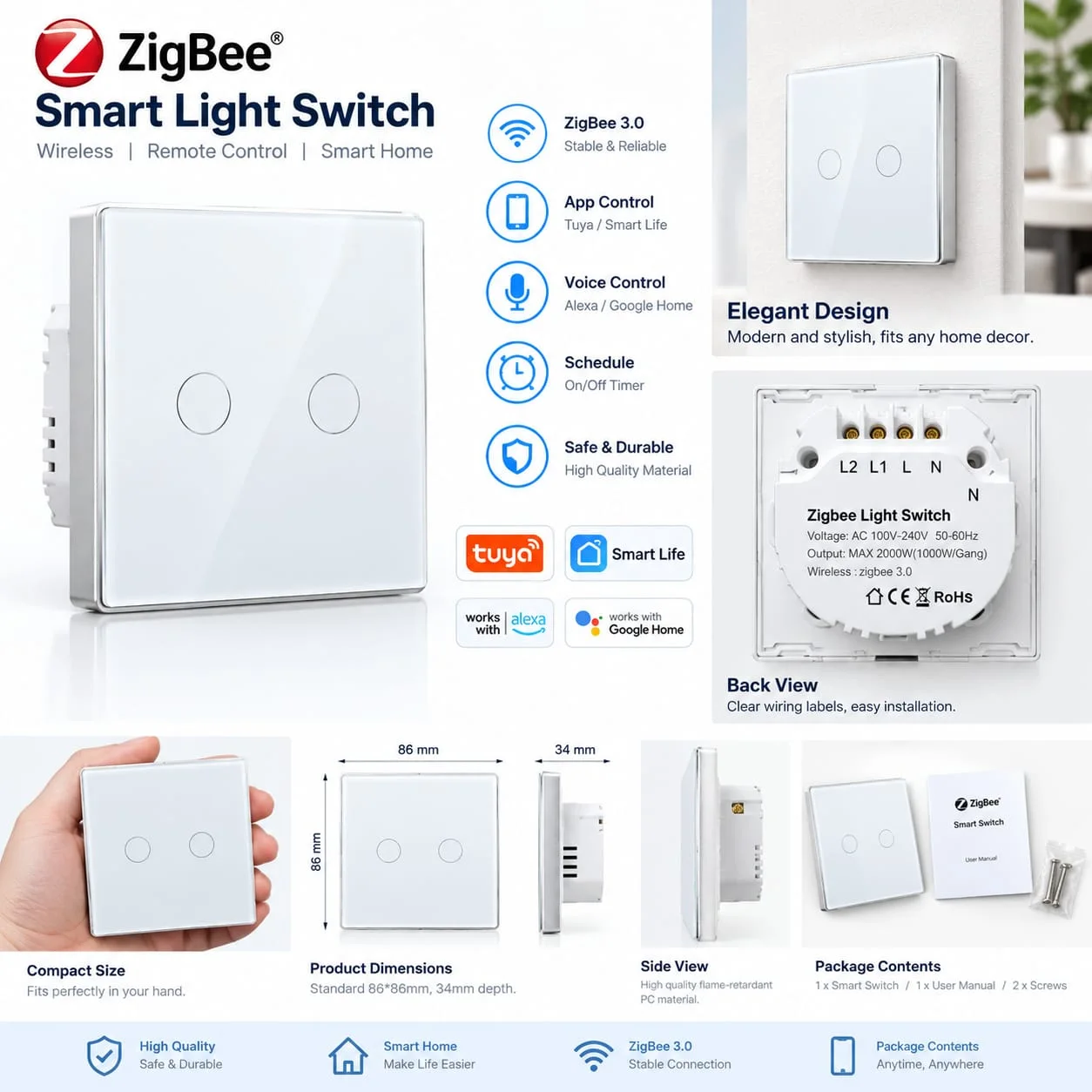 SMART SWITCH 2 GANG