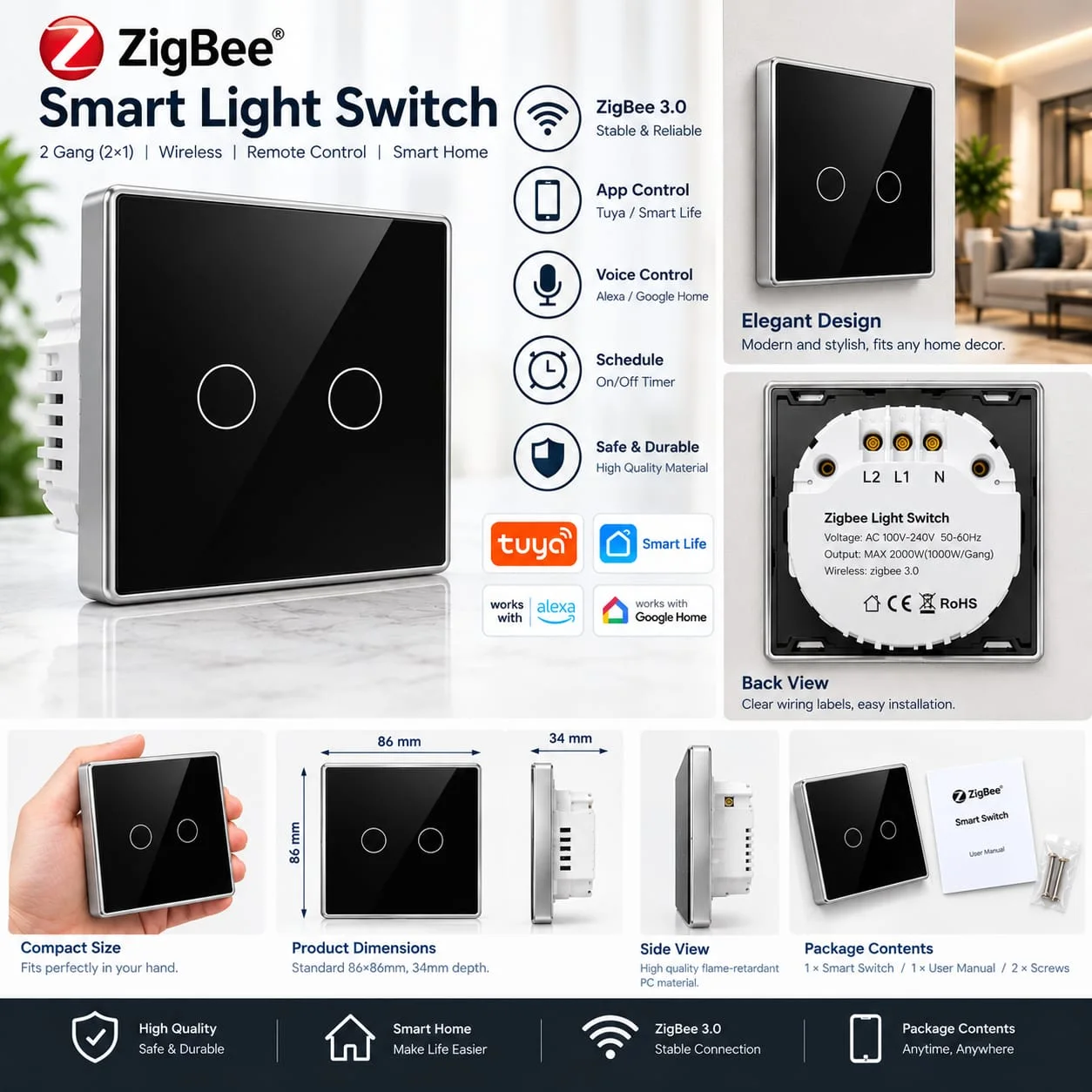 SMART SWITCH 2 GANG